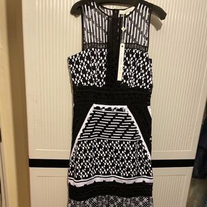 Jonathan Simkhai Sleeveless black/while lace dress